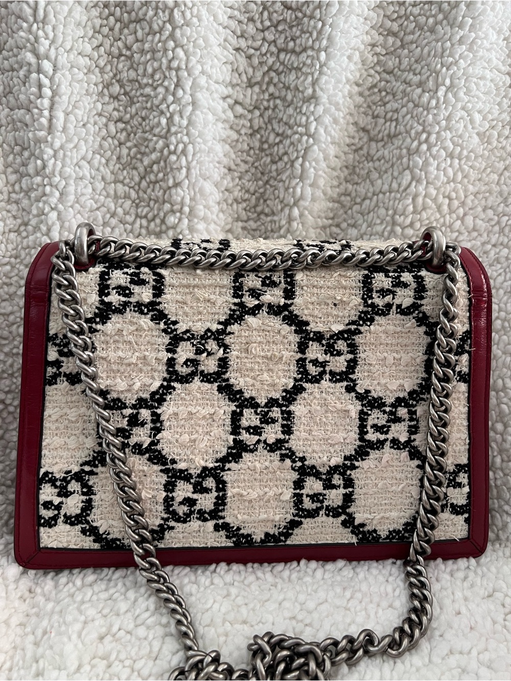 Gucci Dionysus Small Shoulder Bag w/ White and Black Tweed Monogram SHW - Picture 4 of 17